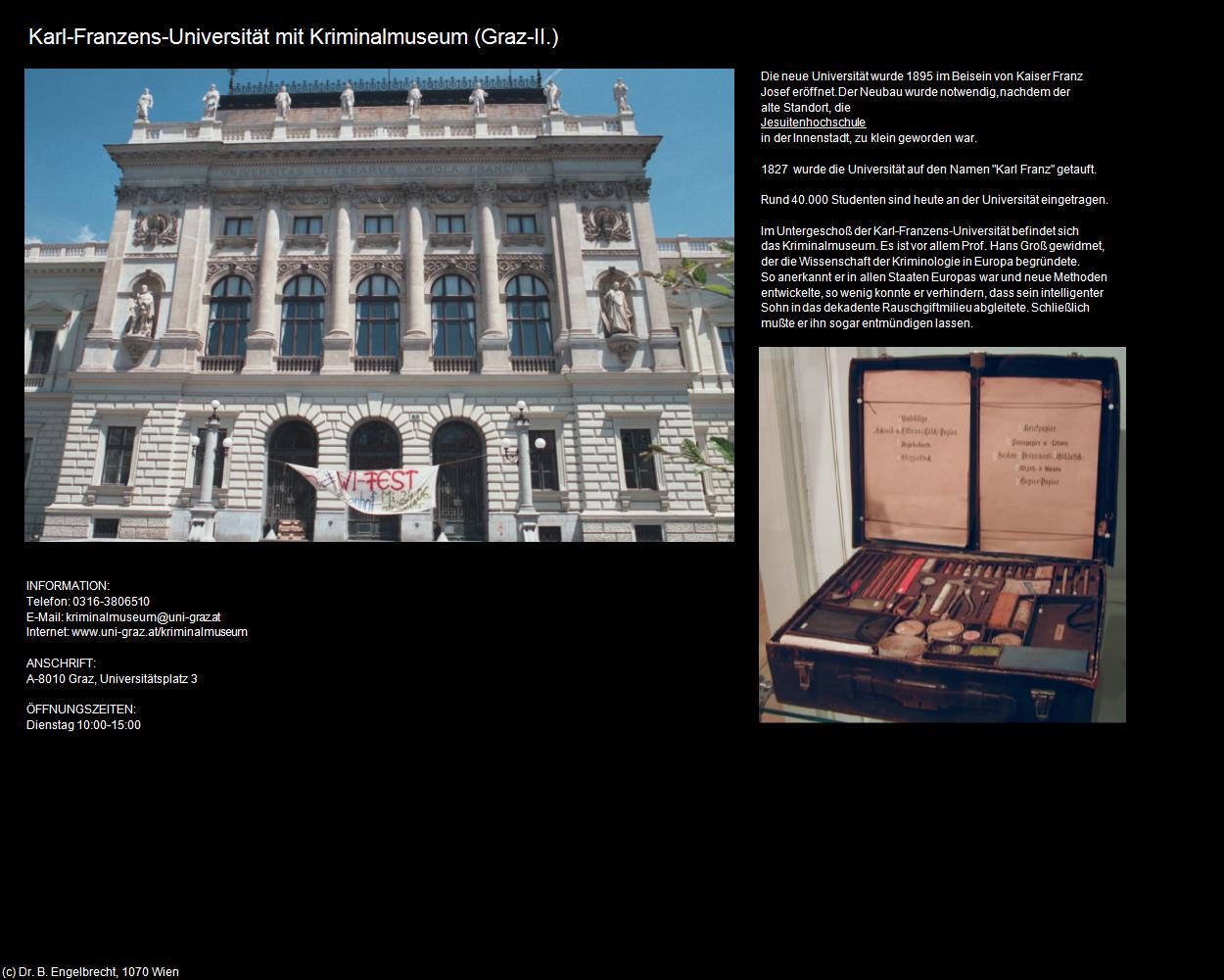 Karl-Franzens-Universität mit Kriminalmuseum (II.) (Graz) in Kulturatlas-STEIERMARK(c)B.Engelbrecht