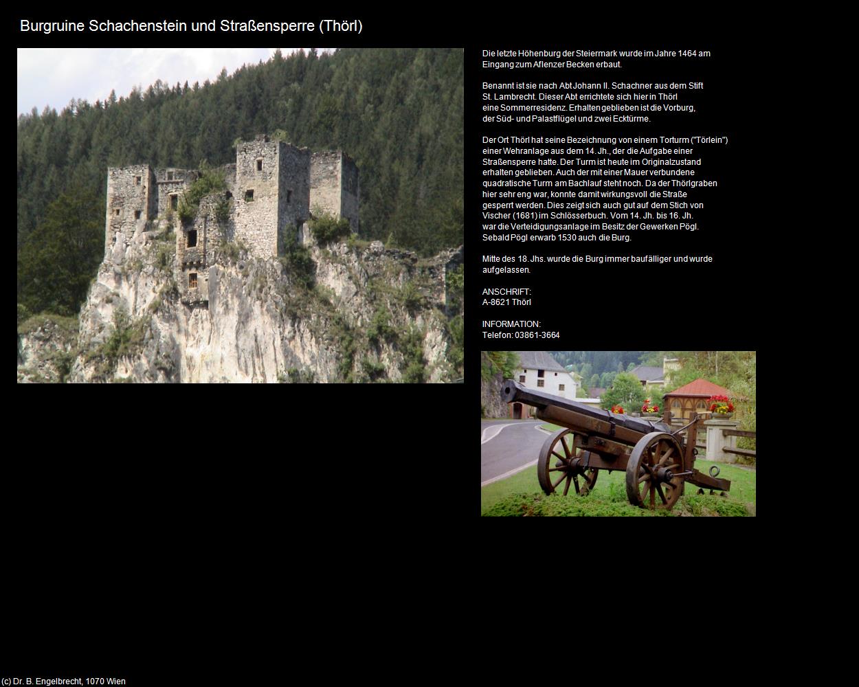 Burgruine Schachenstein (Thörl) in Kulturatlas-STEIERMARK