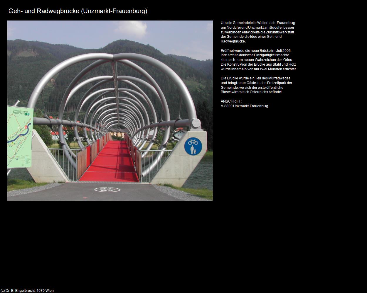 Geh- und Radwegbrücke (Unzmarkt-Frauenburg) in Kulturatlas-STEIERMARK