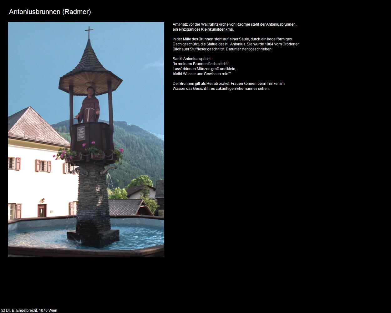 Antoniusbrunnen (Radmer in der Stube) in Kulturatlas-STEIERMARK