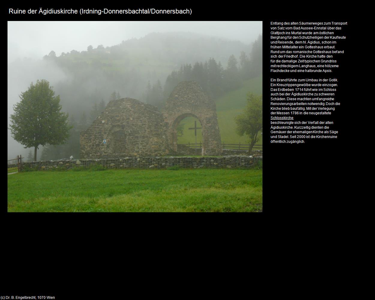 Ruine der Ägidiuskirche (Donnersbach) (Irdning-Donnersbachtal) in Kulturatlas-STEIERMARK(c)B.Engelbrecht