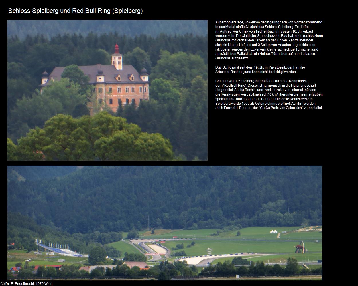 Schloss Spielberg und Red Bull Ring  (Spielberg) in Kulturatlas-STEIERMARK