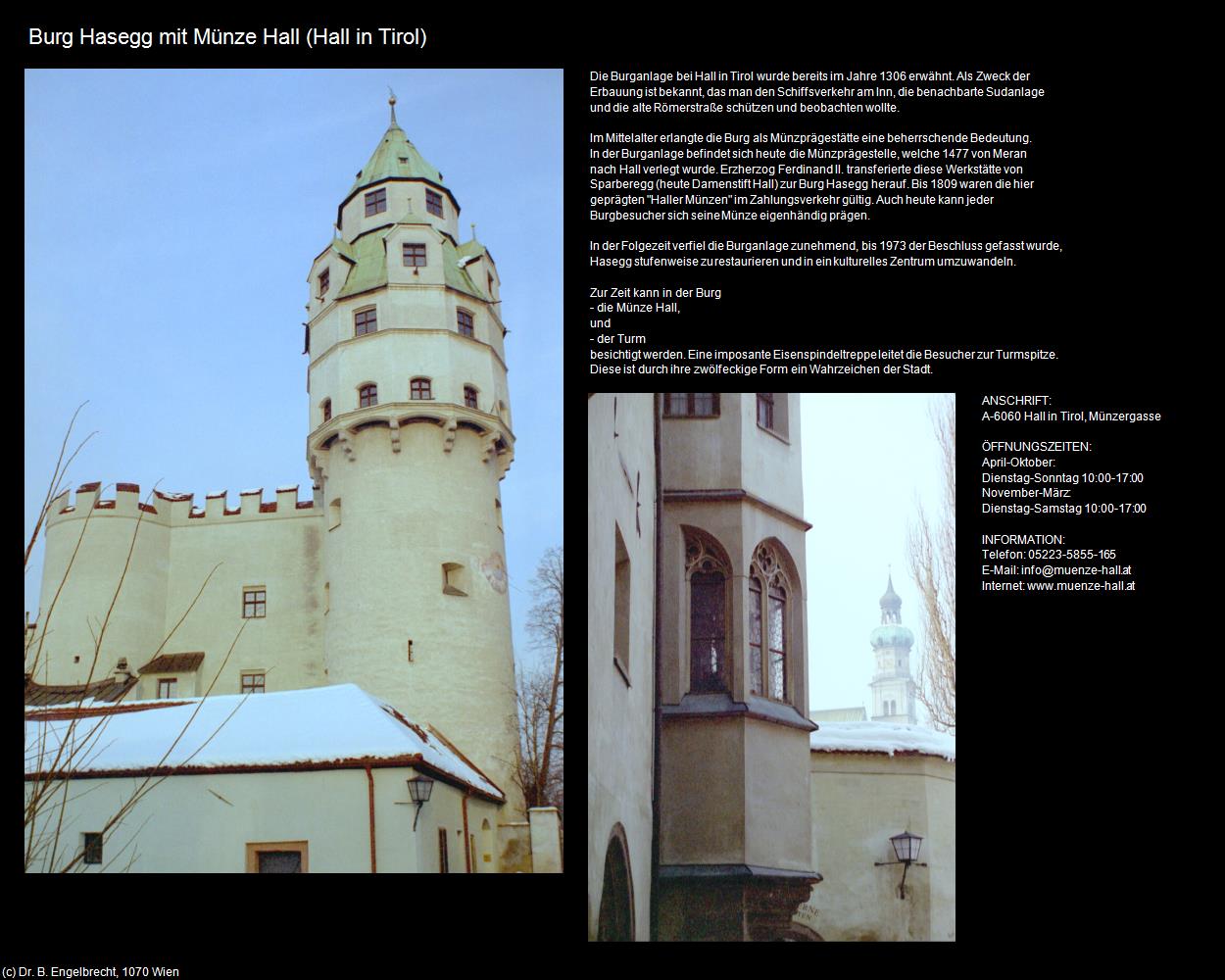 Burg Hasegg und Münze Hall (Hall in Tirol) in Kulturatlas-TIROL