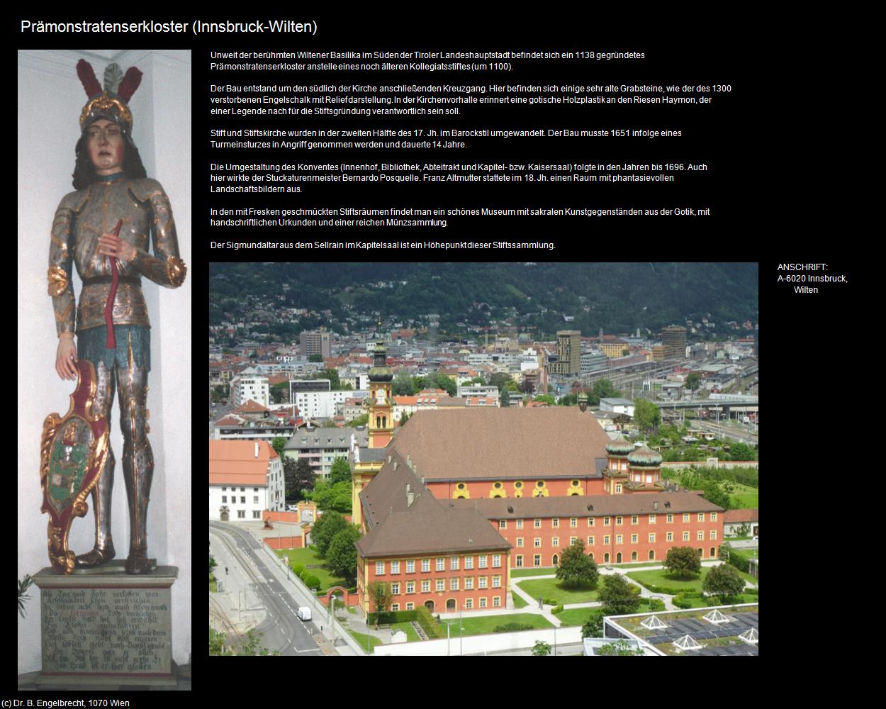 Prämonstratenserkloster (Wilten) (Innsbruck) in Kulturatlas-TIROL