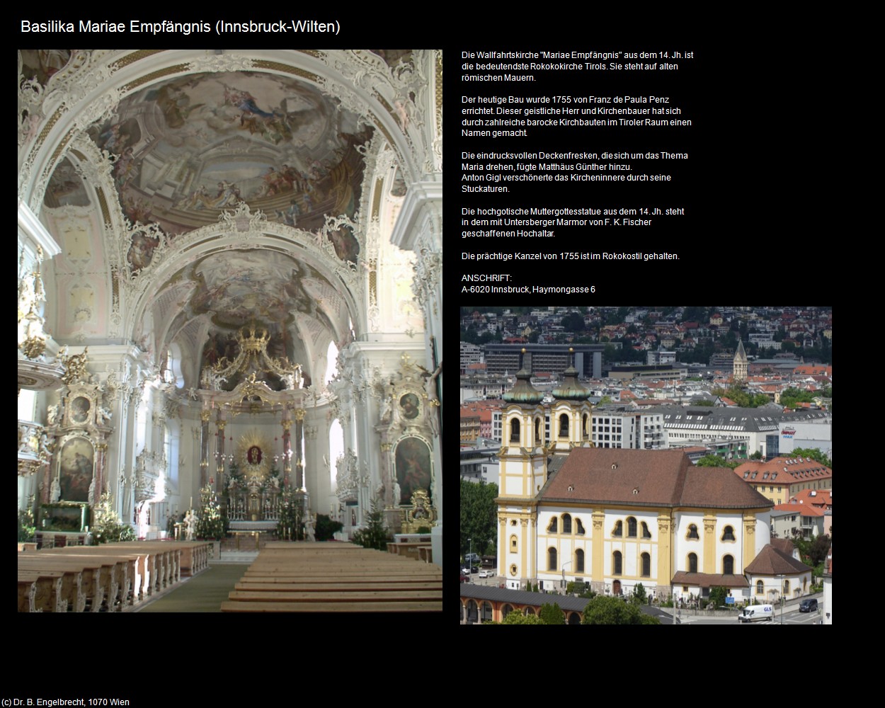 Basilika Mariae Empfängnis (Wilten) (Innsbruck) in Kulturatlas-TIROL