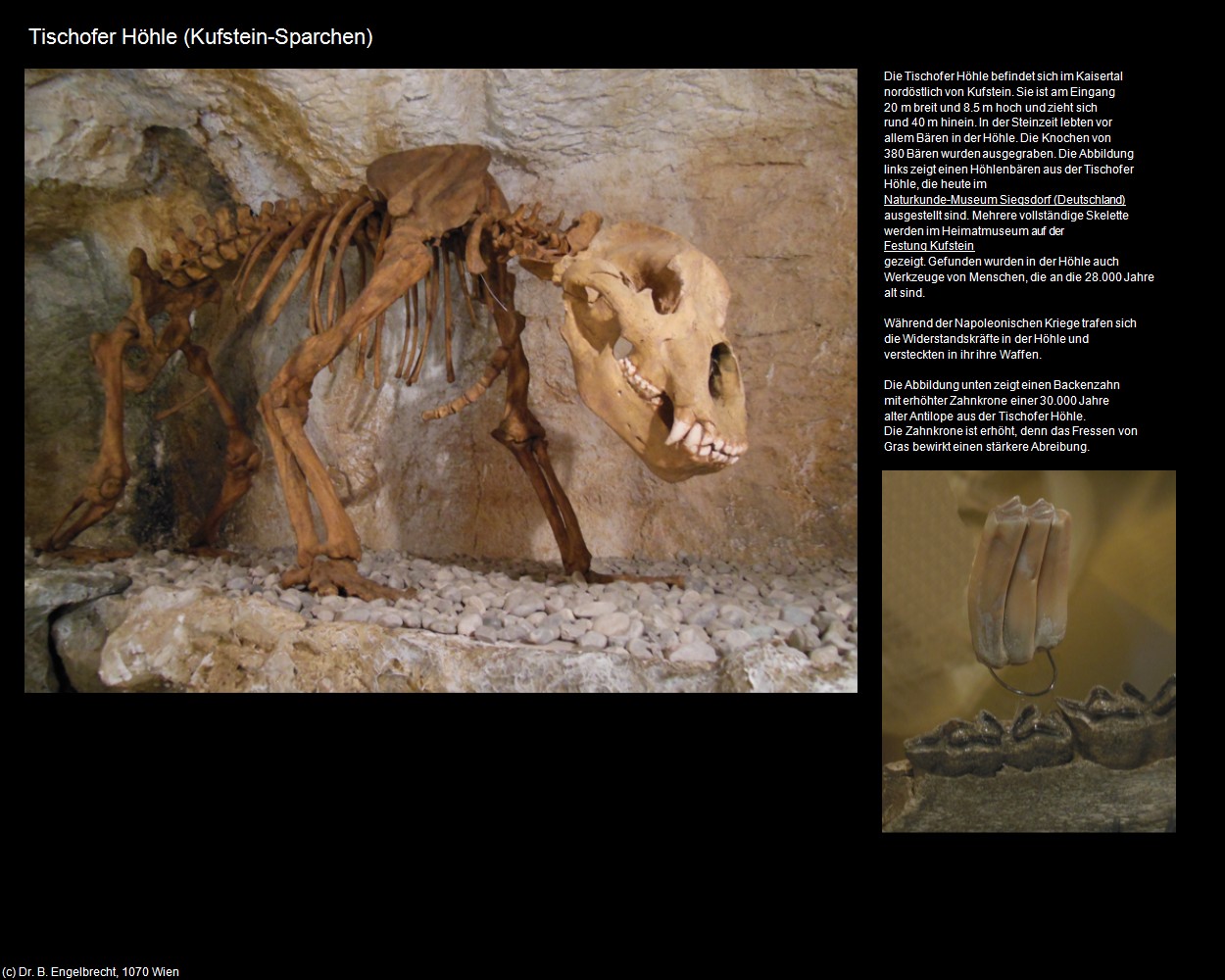 Tischofer Höhle (Sparchen)  (Kufstein) in Kulturatlas-TIROL(c)B.Engelbrecht