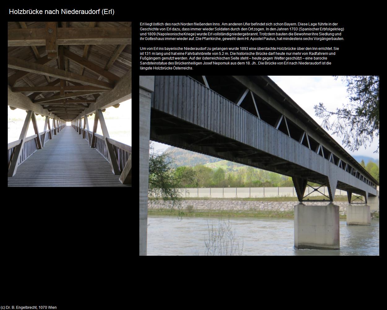 Holzbrücke nach Niederaudorf  (Erl) in Kulturatlas-TIROL