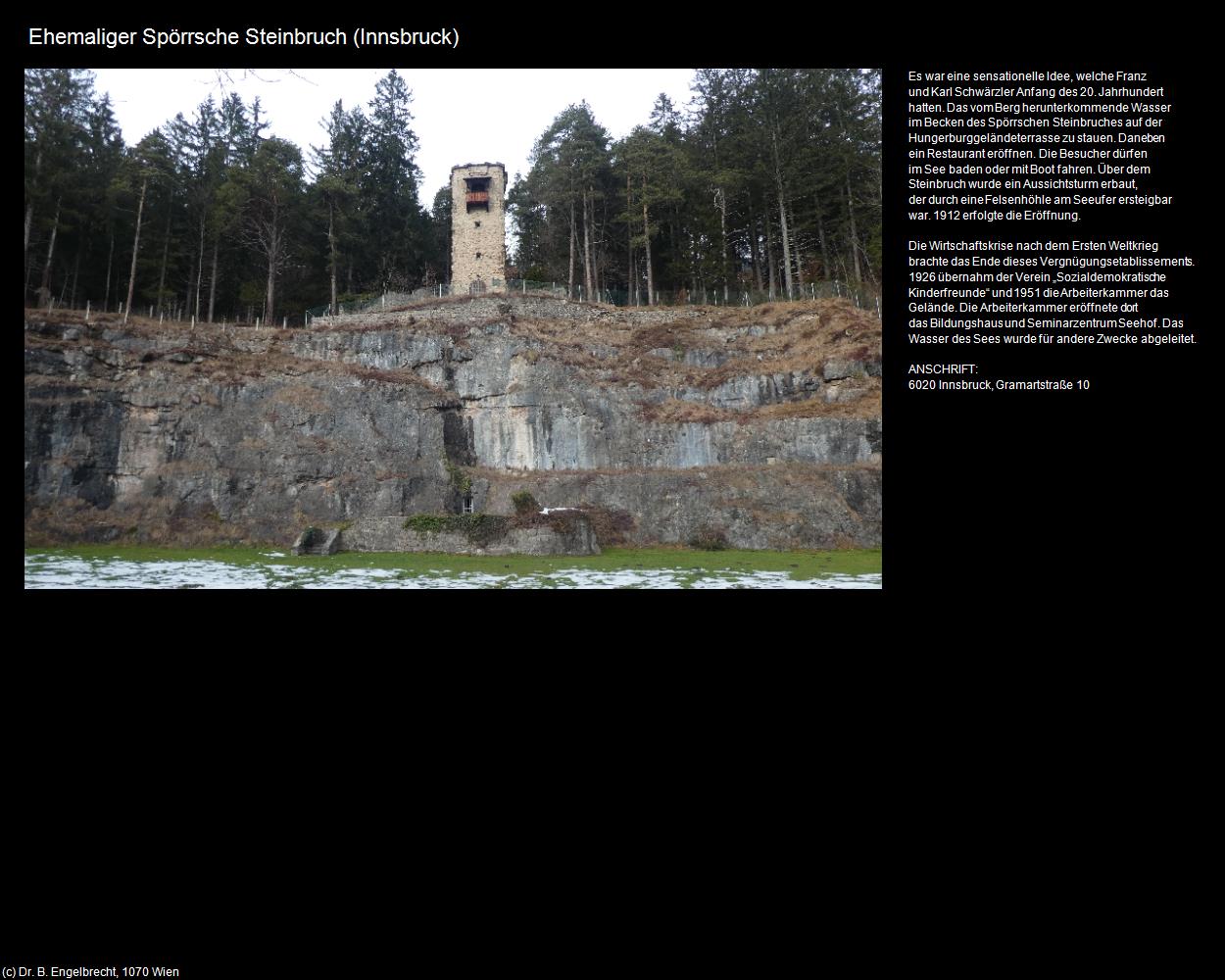 Ehem. Spörrsche Steinbruch (Hötting) (Innsbruck) in Kulturatlas-TIROL