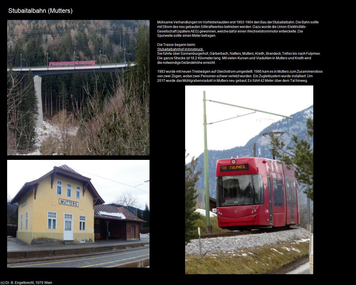 Stubaitalbahn  (Mutters) in Kulturatlas-TIROL(c)B.Engelbrecht