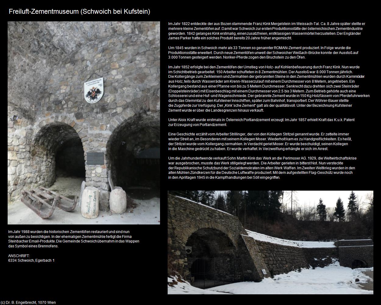 Freiluft-Zementmuseum (Schwoich bei Kufstein) in Kulturatlas-TIROL
