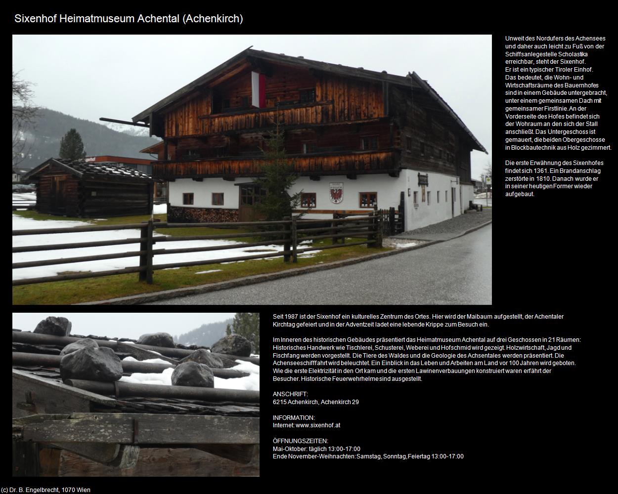 Sixenhof Heimatmuseum Achental (Achenkirch) in Kulturatlas-TIROL