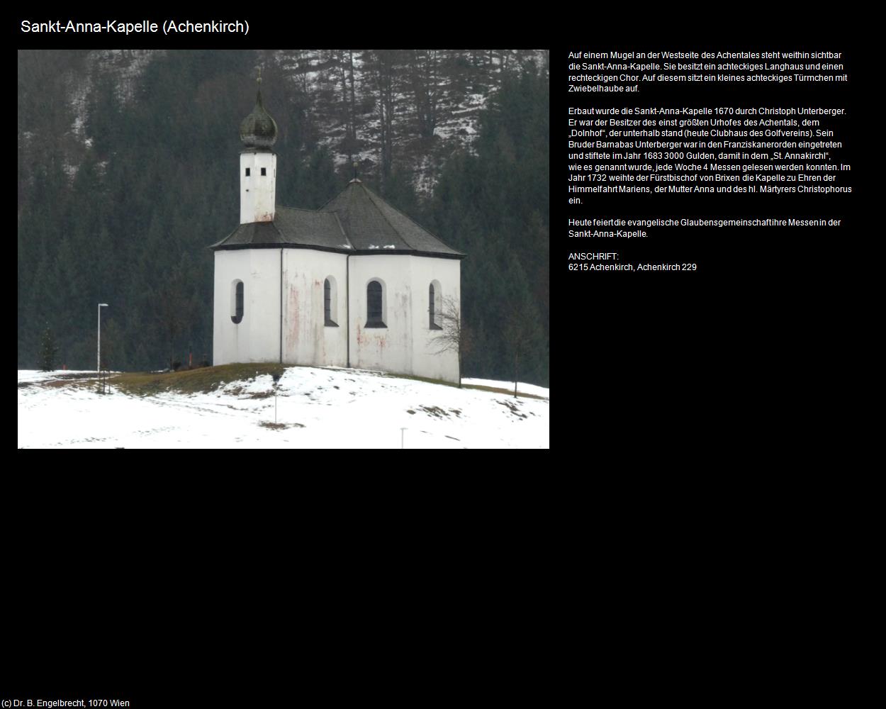 Sankt-Anna-Kapelle (Achenkirch) in Kulturatlas-TIROL