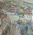 Dorfplatz und Angelika Kaufmann Museum (Schwarzenberg)