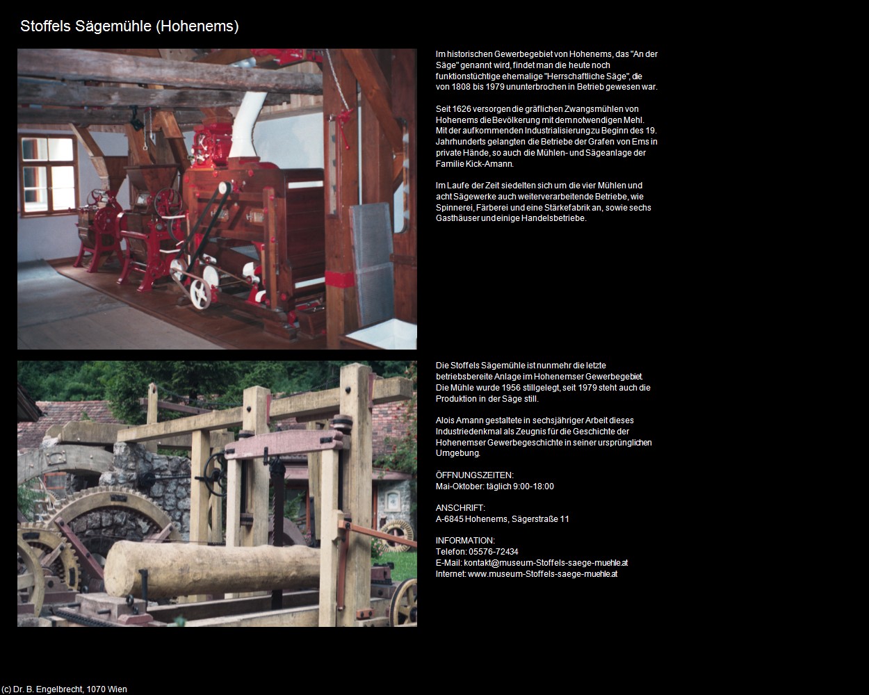 Stoffels Sägemühle (Hohenems) in Kulturatlas-VORARLBERG
