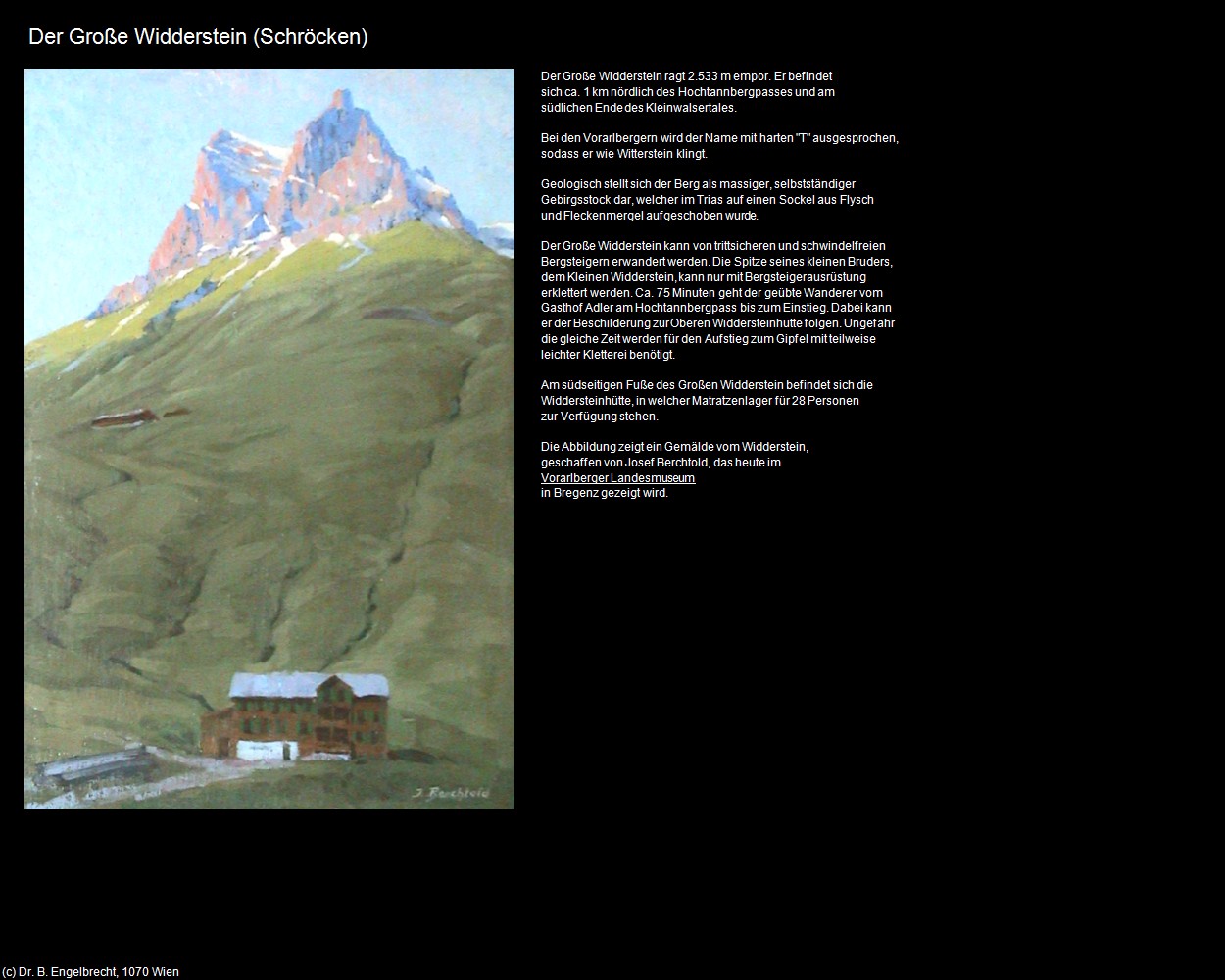 Widderstein (Schröcken) in Kulturatlas-VORARLBERG(c)B.Engelbrecht
