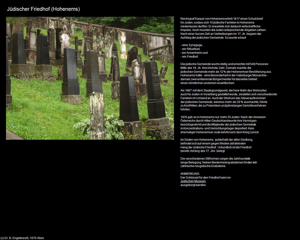 Jüdischer Friedhof (Hohenems) in Kulturatlas-VORARLBERG(c)B.Engelbrecht