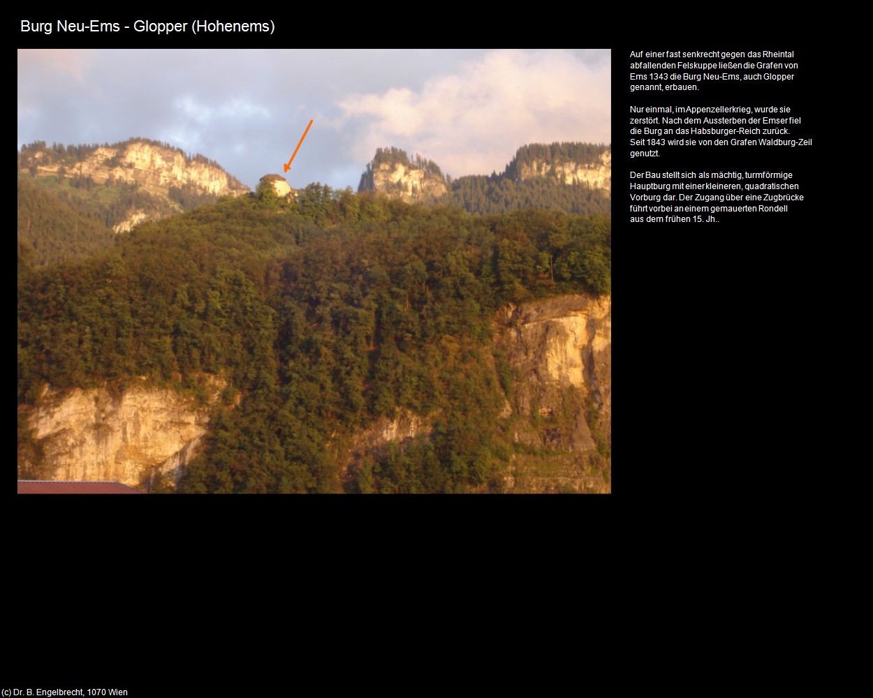 Burg Neu-Ems - Glopper (Hohenems) in Kulturatlas-VORARLBERG