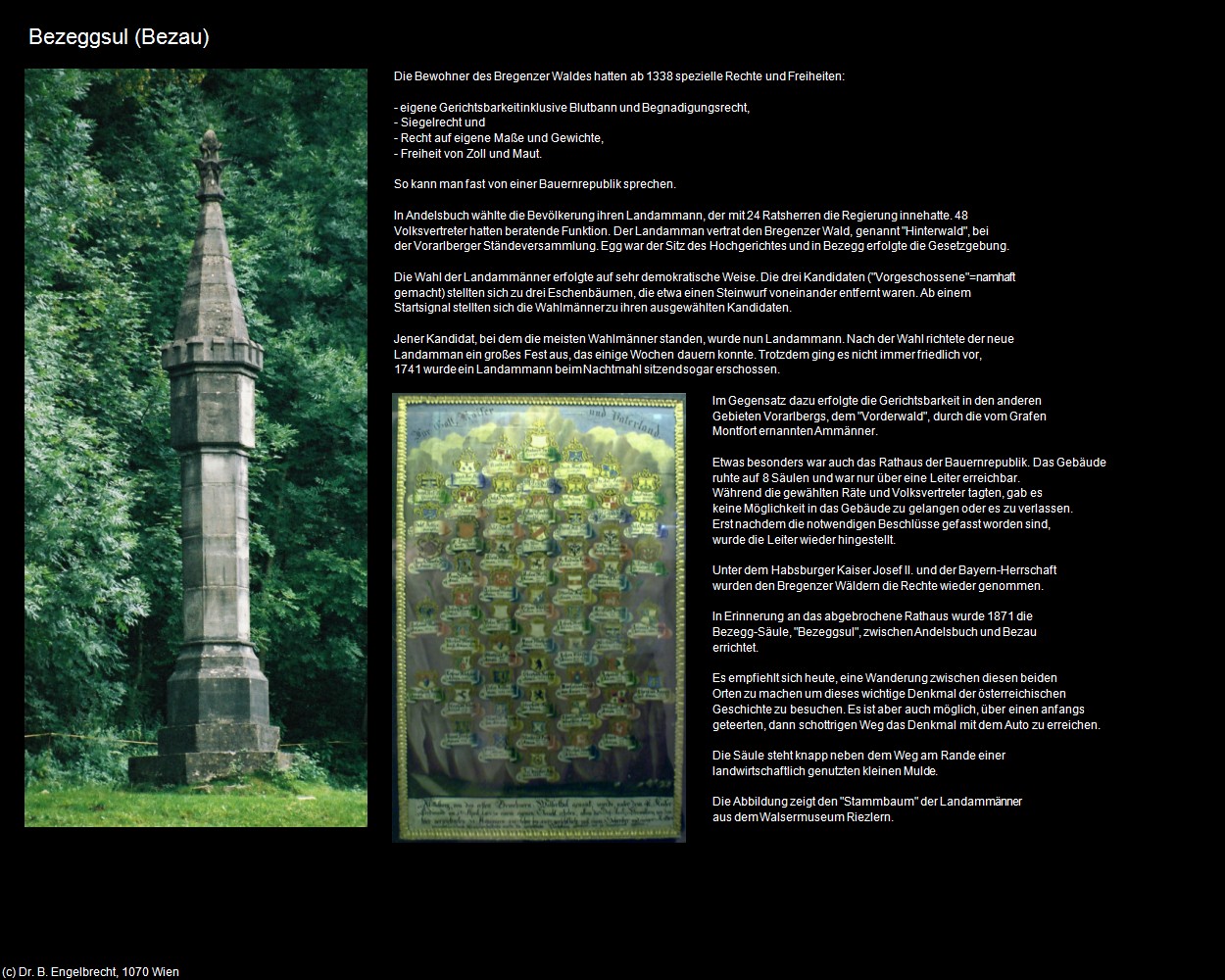 Rathaussäule (Bezau) in Kulturatlas-VORARLBERG