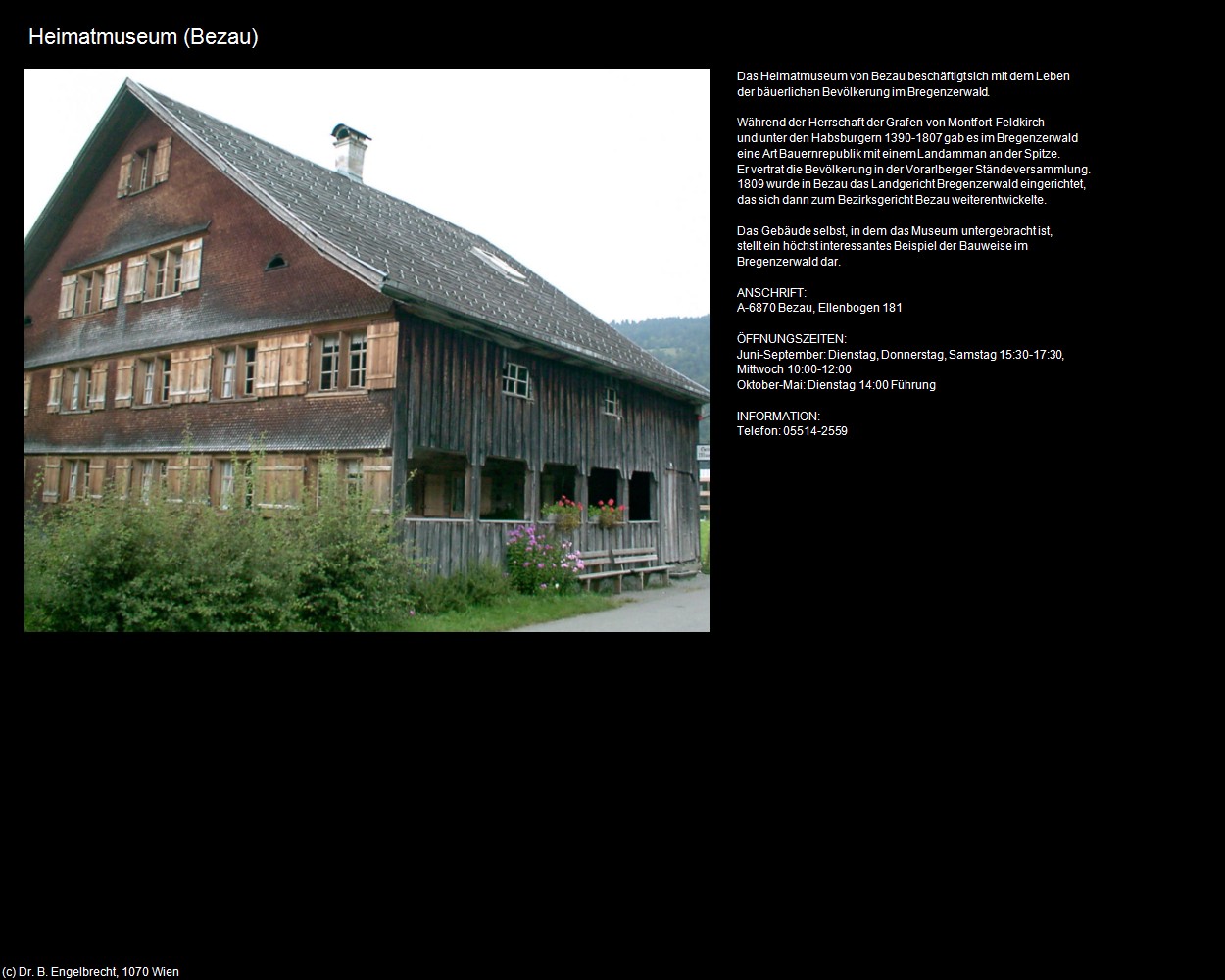 Heimatmuseum (Bezau) in Kulturatlas-VORARLBERG
