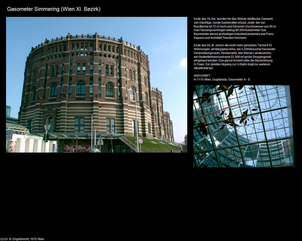 Gasometer Simmering (XI. Bezirk-Simmering) in Kulturatlas-WIEN