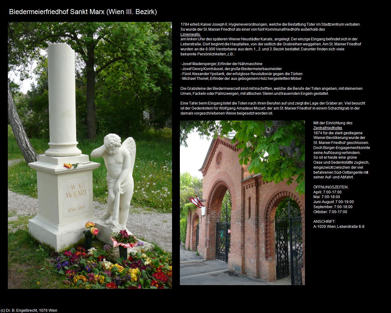 Biedermeierfriedhof Sankt Marx  (III. Bezirk-Landstraße) in Kulturatlas-WIEN(c)B.Engelbrecht