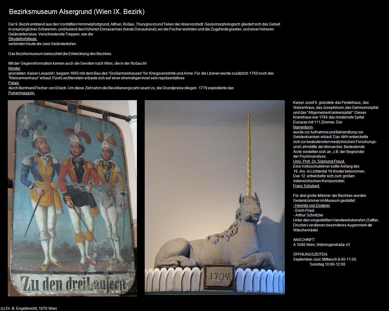 Bezirksmuseum Alsergrund (IX. Bezirk-Alsergrund) in Kulturatlas-WIEN(c)B.Engelbrecht