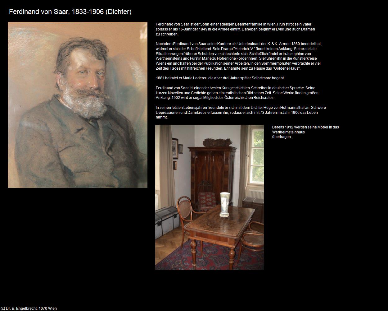 Ferdinand von Saar (XIX. Bezirk-Döbling) in Kulturatlas-WIEN(c)B.Engelbrecht
