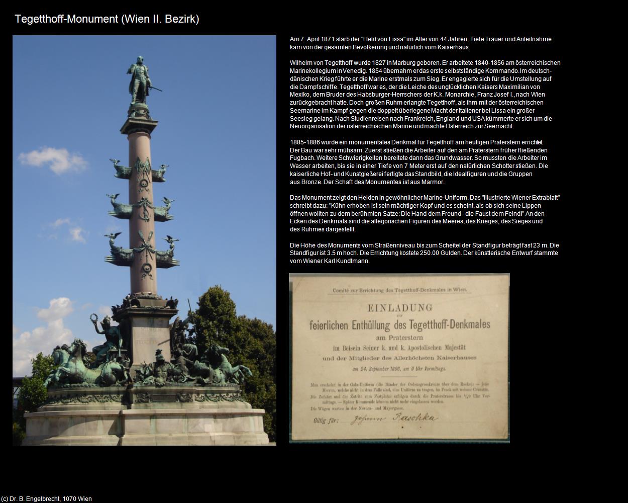 Tegetthoff-Monument (II. Bezirk-Leopoldstadt) in Kulturatlas-WIEN