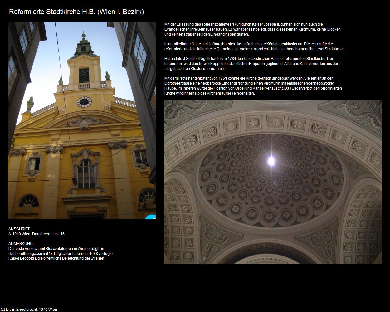 Reformierte Stadtkirche (I. Bezirk-Innere Stadt) in Kulturatlas-WIEN