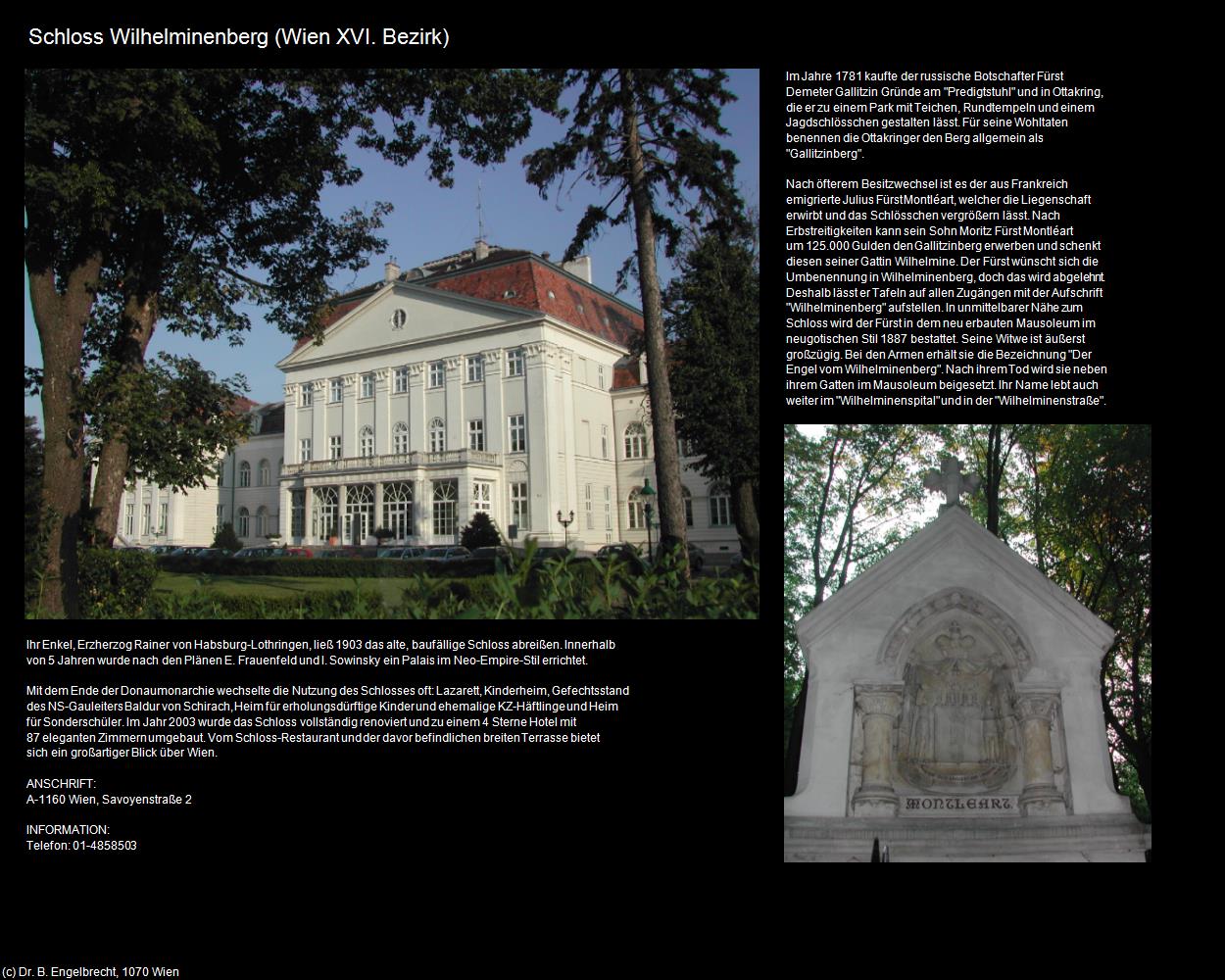 Schloss Wilhelminenberg (XVI. Bezirk-Ottakring) in Kulturatlas-WIEN