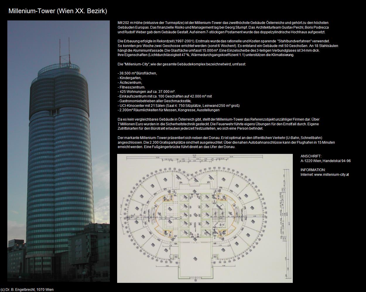 Millenium-Tower (XX. Bezirk-Brigittenau) in Kulturatlas-WIEN