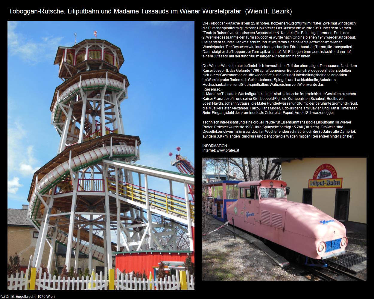 Toboggan-Rutsche und Liliputbahn im Wiener Wurstelprater   (II. Bezirk-Leopoldstadt) in Kulturatlas-WIEN(c)B.Engelbrecht