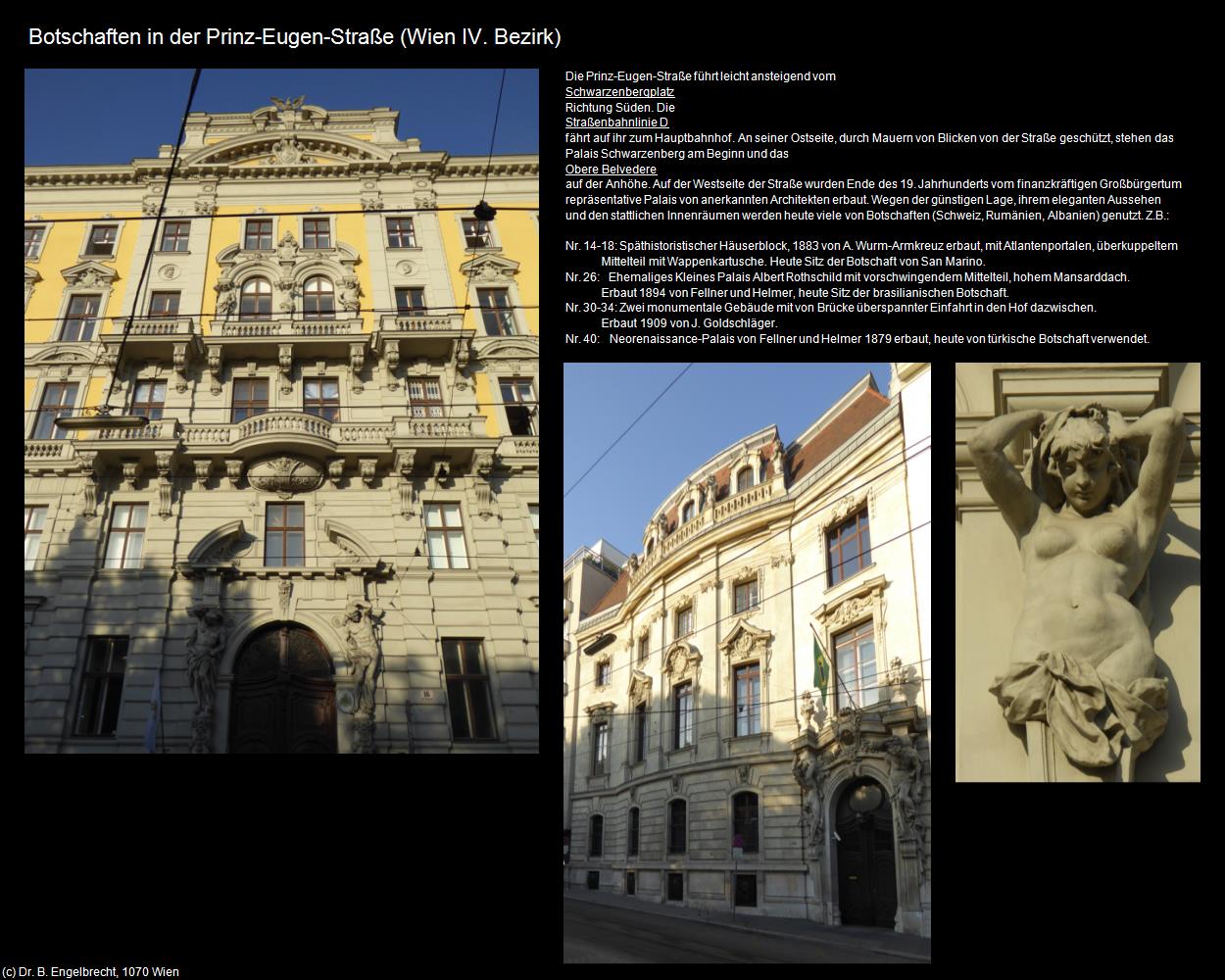 Botschaften in der Prinz-Eugen-Straße (Belvedere) in Kulturatlas-WIEN(c)B.Engelbrecht