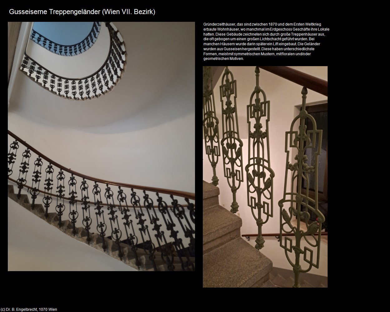Gusseiserne Treppengeländer (VII. Bezirk-Neubau) in Kulturatlas-WIEN