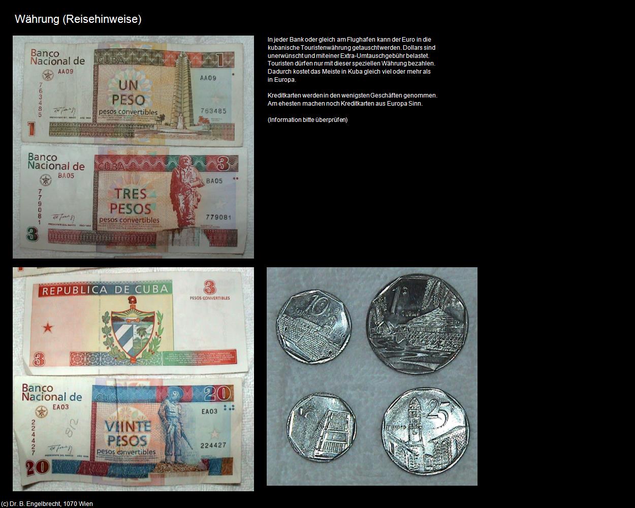 Währung (+REISEHINWEISE) in KUBA