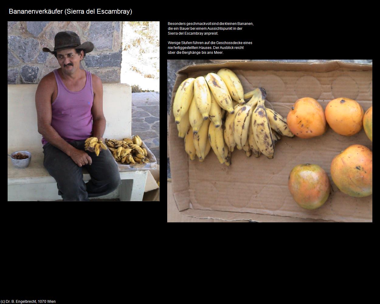 Bananenverkäufer (Sierra del Escambray) in KUBA