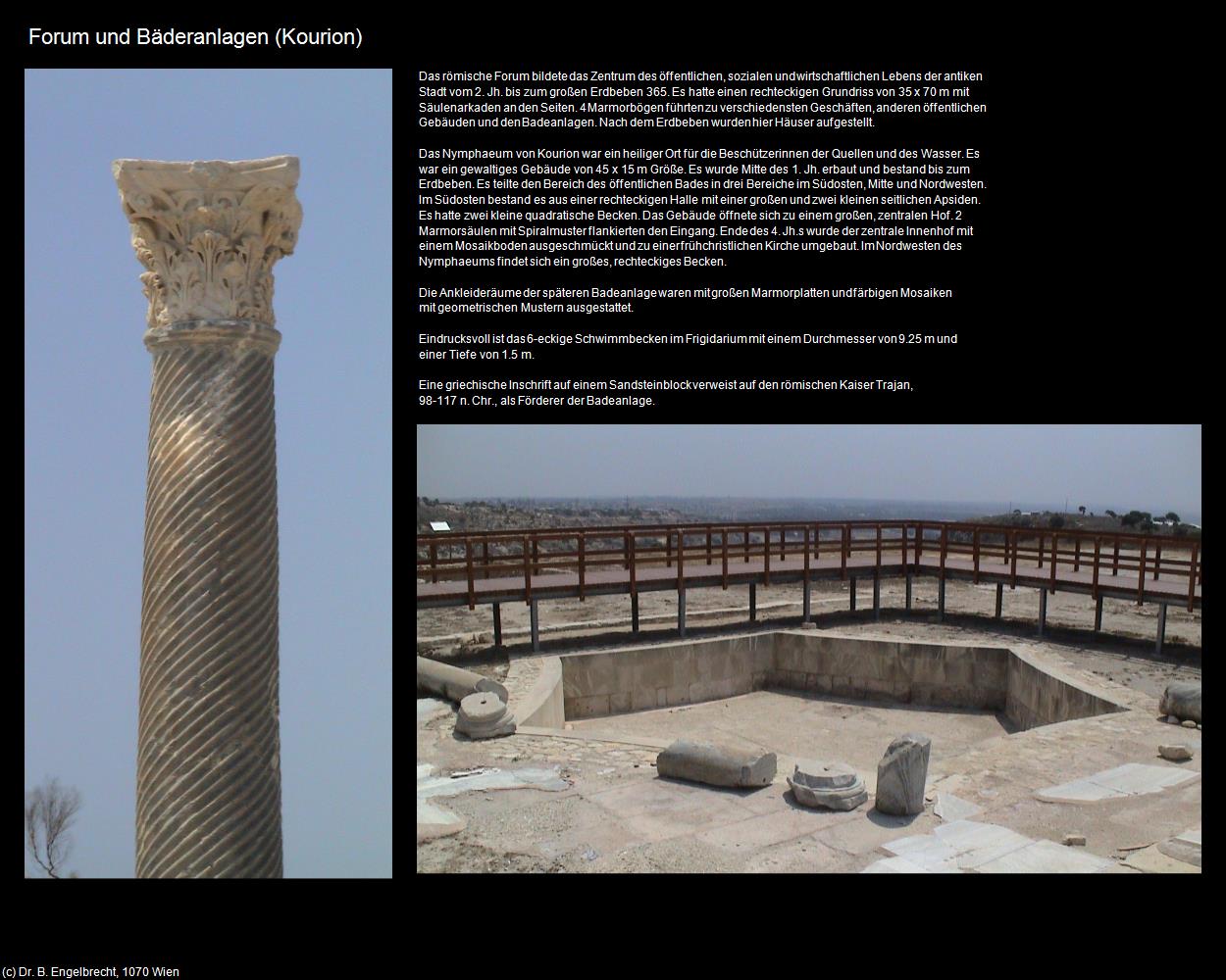Forum und Bäderanlagen (Kourion) in ZYPERN-Insel der Aphrodite