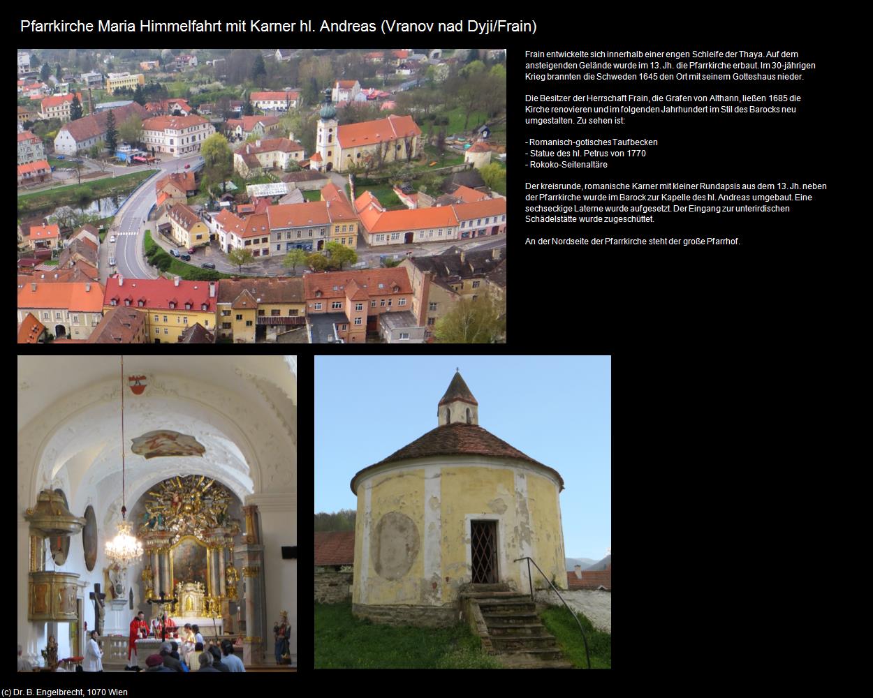 Pfk. Maria Himmelfahrt mit Karner (Vranov nad Dyji/Frain) in Kulturatlas-TSCHECHIEN