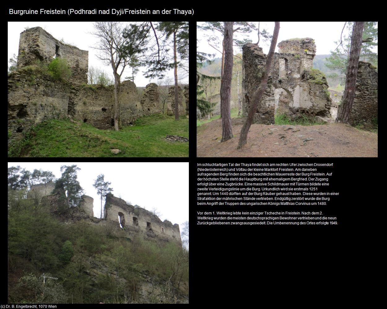 Burgruine Freistein (Podhradi nad Dyji/Freistein an der Thaya) in Kulturatlas-TSCHECHIEN