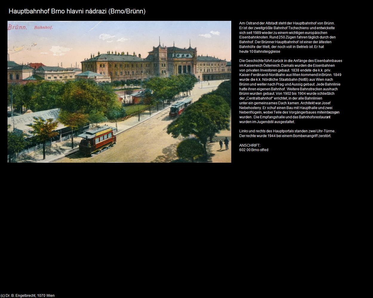 Hauptbahnhof Brno hlavni nádrazi (Brno/Brünn) in Kulturatlas-TSCHECHIEN