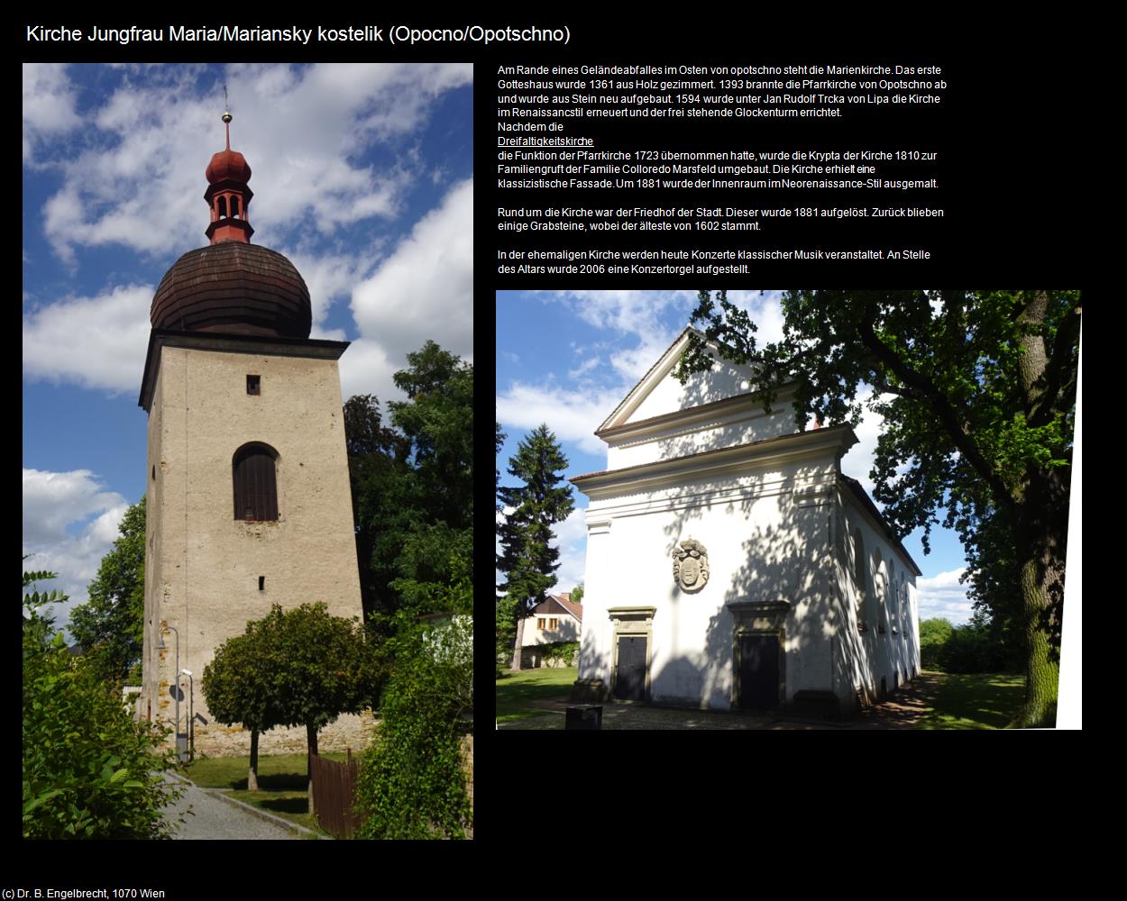 Kirche Jungfrau Maria (Opocno/Opotschno) in Kulturatlas-TSCHECHIEN(c)B.Engelbrecht