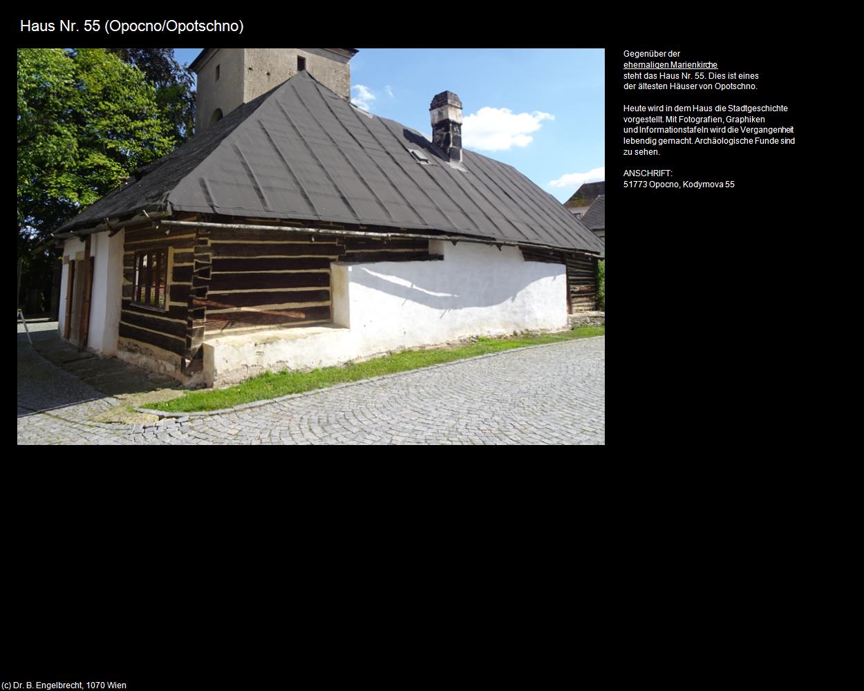 Haus Nr. 55 (Opocno/Opotschno) in Kulturatlas-TSCHECHIEN(c)B.Engelbrecht