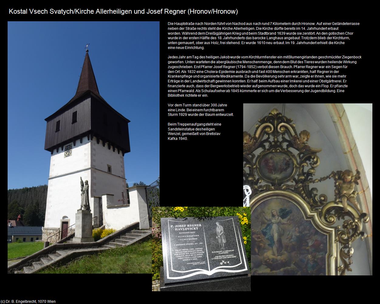 Kirche Allerheiligen und Josef Regner (Hronov/Hronow) in Kulturatlas-TSCHECHIEN