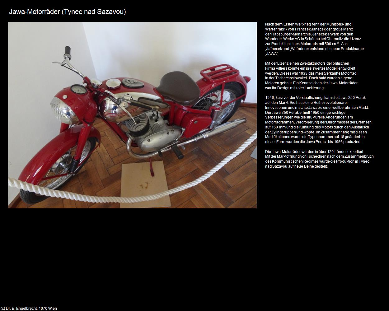 Jawa-Motorräder (Tynec nad Sazavou/Teinitz an der Sasau) in Kulturatlas-TSCHECHIEN