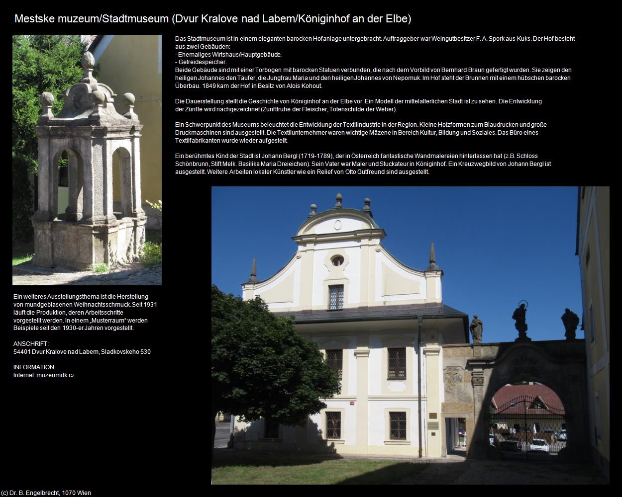 Stadtmuseum (Dvur Kralove nad Labem/Königinhof an der Elbe) in Kulturatlas-TSCHECHIEN