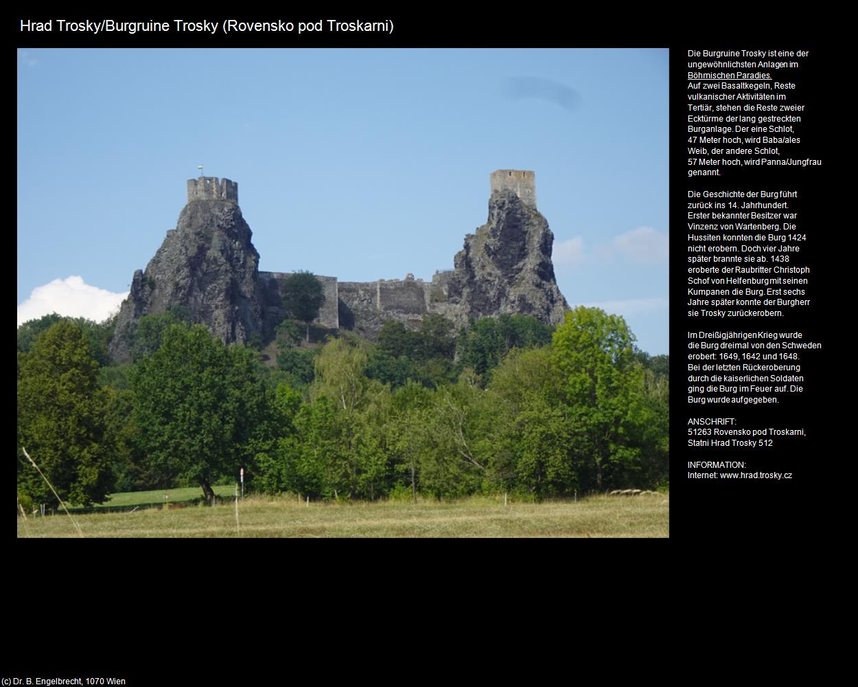 Burgruine Trosky (Rovensko pod Troskarni) in Kulturatlas-TSCHECHIEN(c)B.Engelbrecht