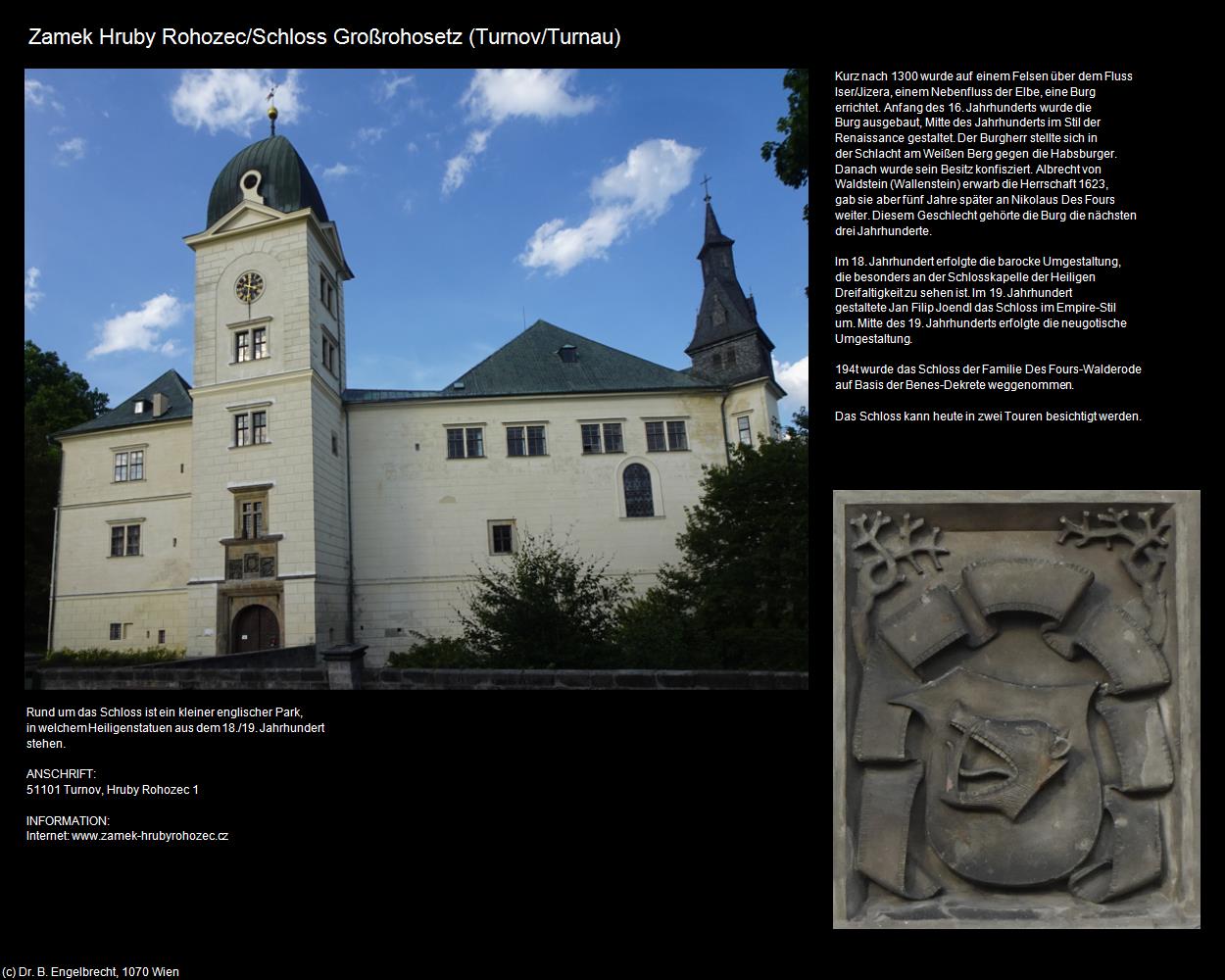 Schloss Großrohosetz (Turnov/Turnau) in Kulturatlas-TSCHECHIEN