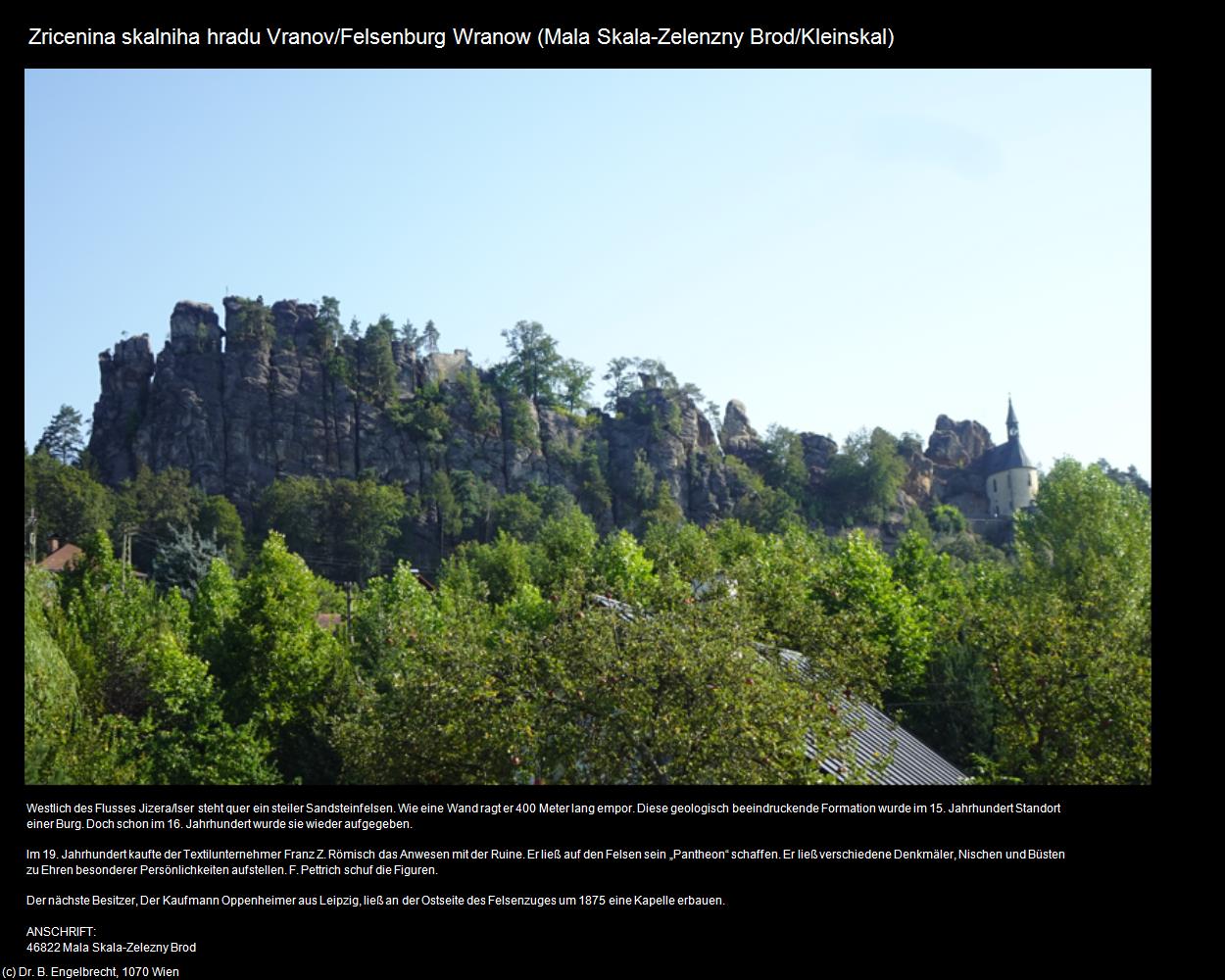 Felsenburg Wranow (Mala Skala-Zelenzny Brod/Kleinskal) in Kulturatlas-TSCHECHIEN