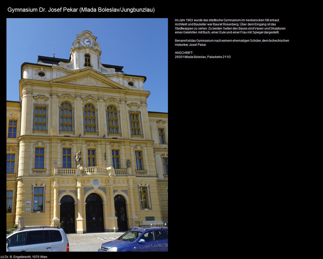 Gymnasium Dr. Josef Pekar (Mlada Boleslav/Jungbunzlau) in Kulturatlas-TSCHECHIEN