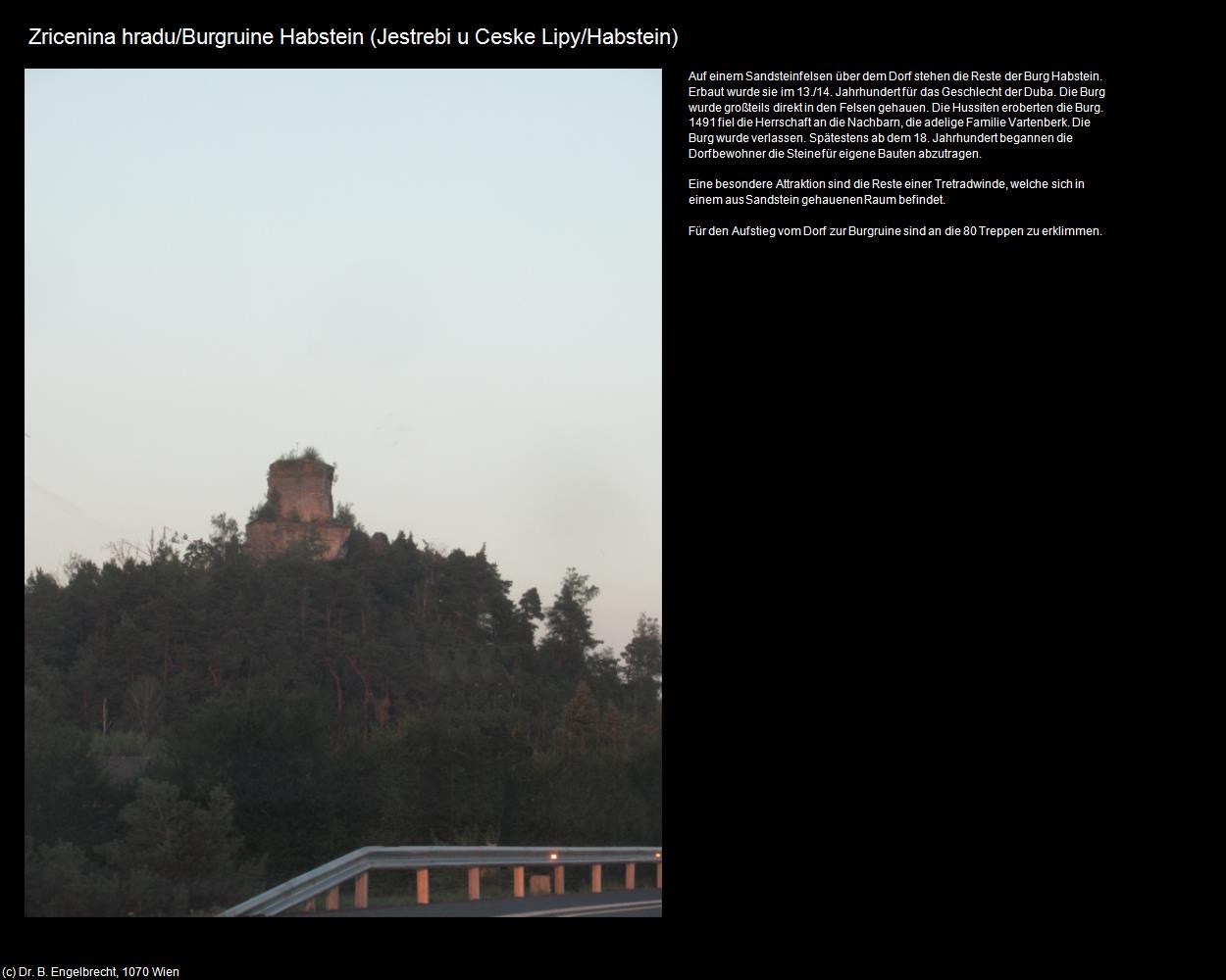 Burgruine Habstein (Jestrebi u Ceske Lipy/Habstein) in Kulturatlas-TSCHECHIEN
